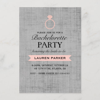 Invitation Bachelorette Poster vintage de corail