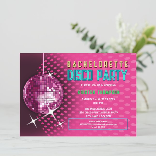 Invitation Bachelorette Retro (Debout devant)