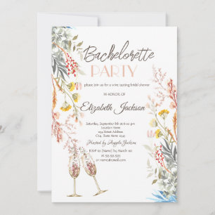 Invitation Bachelorette séchée par le Fleur sauvage de printe