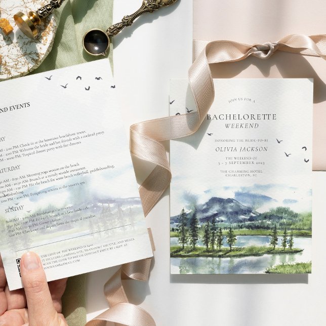 Invitation Bachelorette simple Lakeside (Créateur téléchargé)
