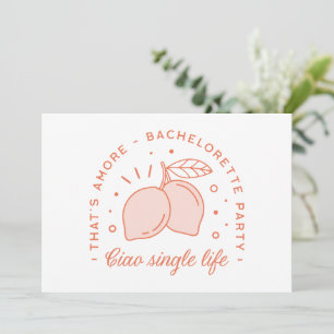 Invitation Bachelorette soirée italienne thème d'été drôle