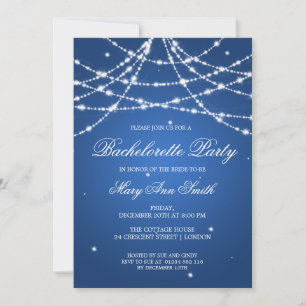 Invitation Bachelorette Sparkstring Bleu