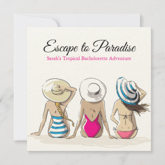 Invitation Bachelorette tropicale