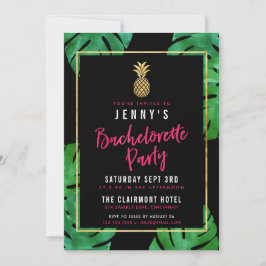 Invitation Bachelorette Tropicale / Ananas Or
