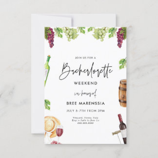 Invitation Bachelorette Vin