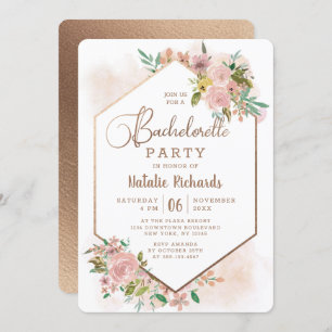 Invitation Bachelorette Vintage Rose