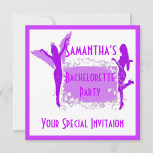 Invitation Bachelorette violette