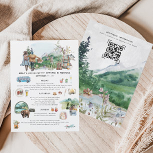 Invitation Bachelorette Weekend Itinerary   Forest Mountain