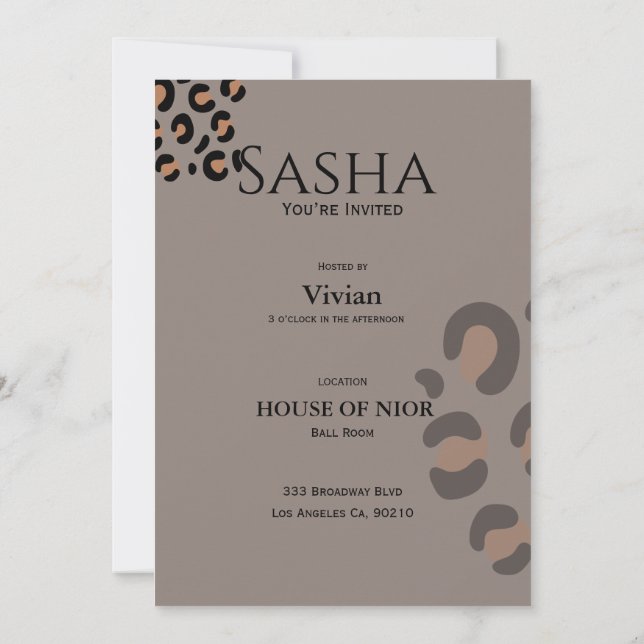 Invitation Bachelorte fête magazine mode diva (Dos)