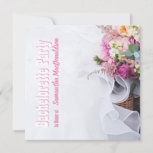Invitation Bachelorte florale roses