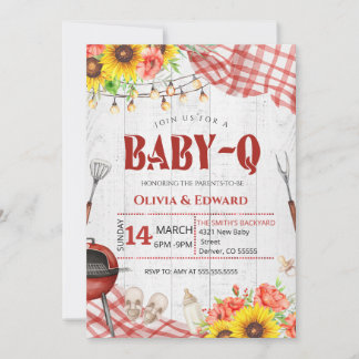 Invitation Backyard BBQ Baby Shower