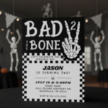 Bad 2 the Bone Skeleton 2nd Birthday Party