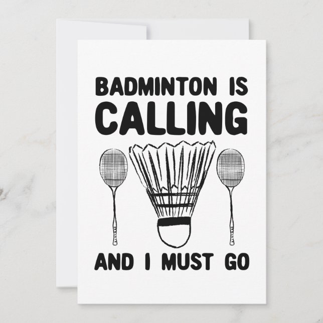 Invitation Badminton - Badminton (Devant)