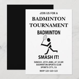 Invitation Badminton Smash Ça Sports Badminton