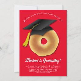 Invitation Bagel Petit-Déjeuner Brunch Graduation Party Invit