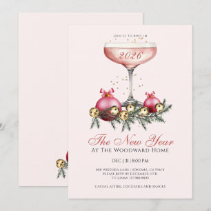 Invitation Bague de Champagne de la Saint-Sylvestre Fêtez la 