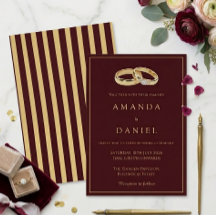 Bague de mariage Auburn Brun & Or Diamants Rayures