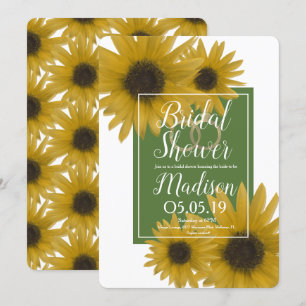 Invitation Bague en feuille de tournesol réaliste Shower de m