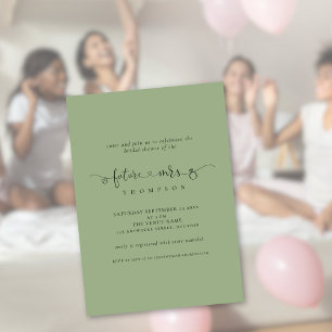 Invitation Bague Script Futur Mme Fête des mariées d'âge nupt