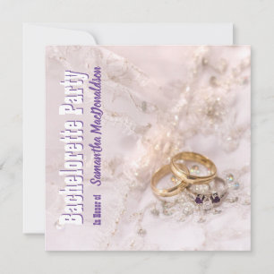 Invitation Bagues mariages et robe de soirée bachelorette