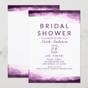 Invitation Baie de Boysenberry Violet Aquarelle Mariage Moder