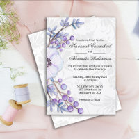 Baies florales pourpres et Mariage damassé