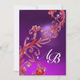 INVITATION BAIES MAGIQUES 4, GLACE D'AMÉTHYSTE ROUGE MONOGRAM