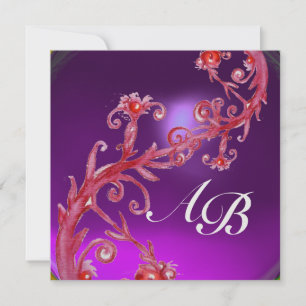 INVITATION BAIES MAGIQUES 4, GLACE D'AMÉTHYSTE ROUGE MONOGRAM