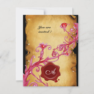 Invitation BAIES MAGIQUES  MONOGRAMME, sceau de vax