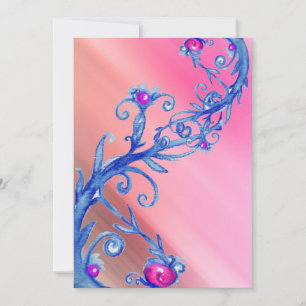 Invitation BAIES MAGIQUES, soie rouge blanc
