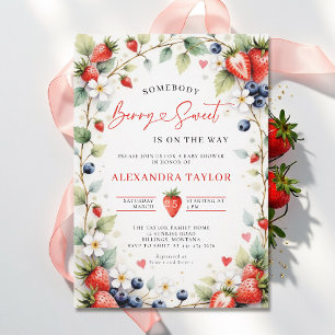 Invitation Baies Sucrées Baies Botaniques Jardin Baby Shower