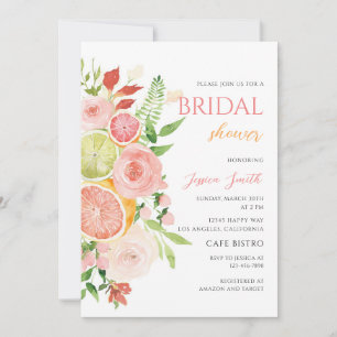 Invitation Baigne de Citron Floral pour la Mariée