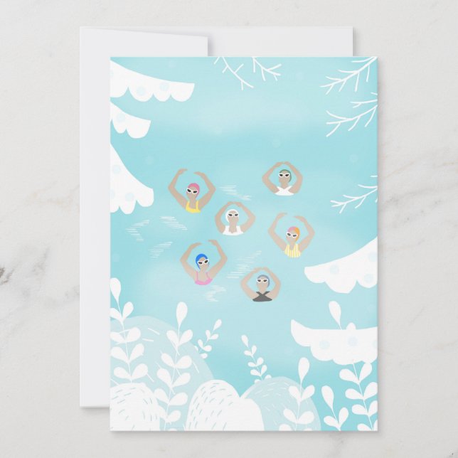 Invitation Baigneurs artistiques | Art d'hiver de natation ar (Devant)