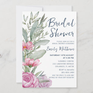 Invitation Baigneuse Florale Aquarelle de Mariage Bohème