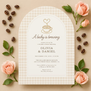 Invitation Bain de couples pour bébé en préparation Café Ging