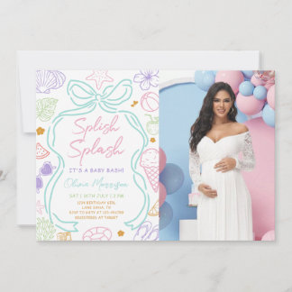 Invitation Bain de soleil dessiné à la main pour Baby Shower