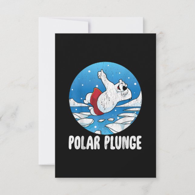 Invitation Bain d'hiver Polar Plunge Ice Jump Polar Ours Bain (Devant)