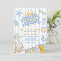 Bain et éclaboussures Baby Shower Bleu d'Été