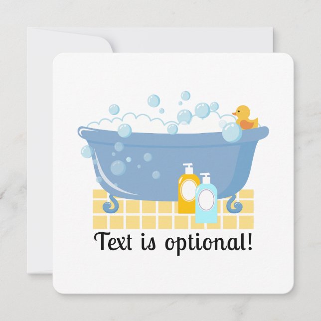 Invitation Bain Moussant Baignoire (Devant)