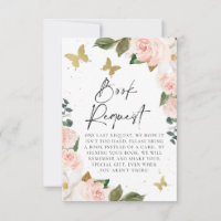 Baisers à papillon Baby shower Demande de carnet I