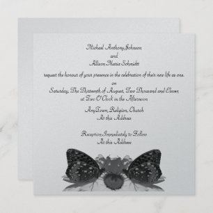 Invitation Baisers à papillon/ Mariage