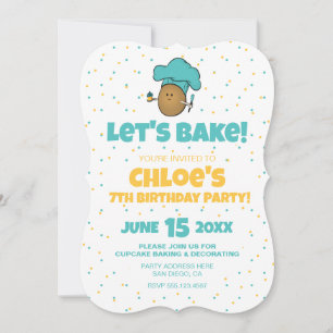 Invitation Bake ! Fête du biscuit pour enfants