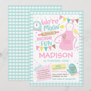 Invitation Baking Anniversaire Fille Cuisine Anniversaire Fêt