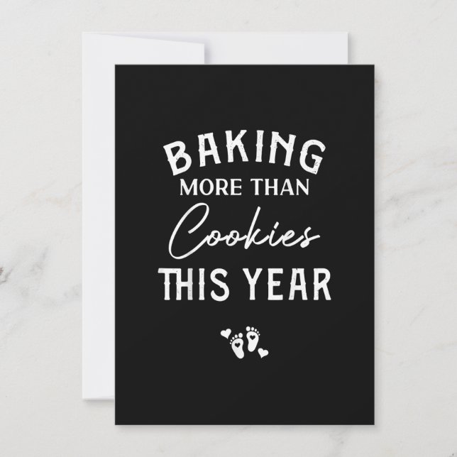 Invitation Baking More Than Cookies Christmas Xmas Pregnancy (Devant)