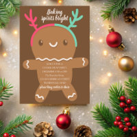 Baking Spirits Bright Reindeer Gingerbread Cookie
