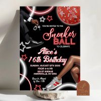 Bal Basket rouge argent et boule disco Anniversair