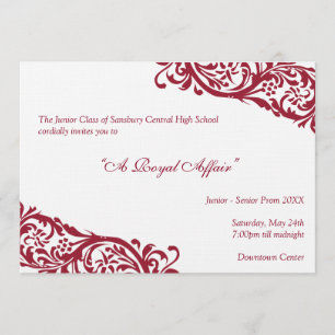 Invitation Bal d'étudiants supérieur de formals juniors