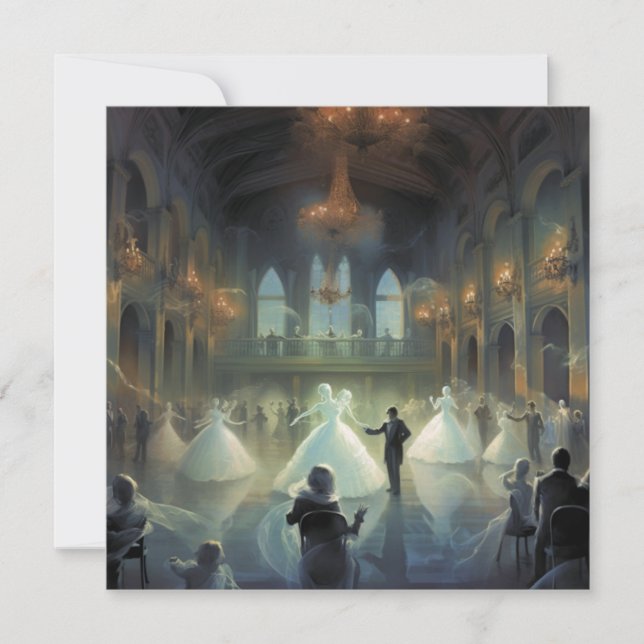 Invitation Bal mascarade Ghoost : Mascarade fantôme (Devant)