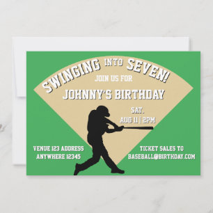 Invitation Balancer dans un anniversaire de baseball