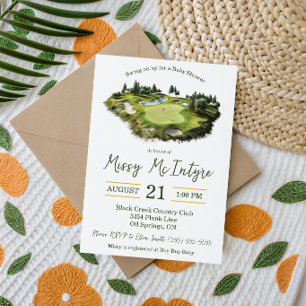 Invitation Balancez en passant, Baby Shower sur le thème de G